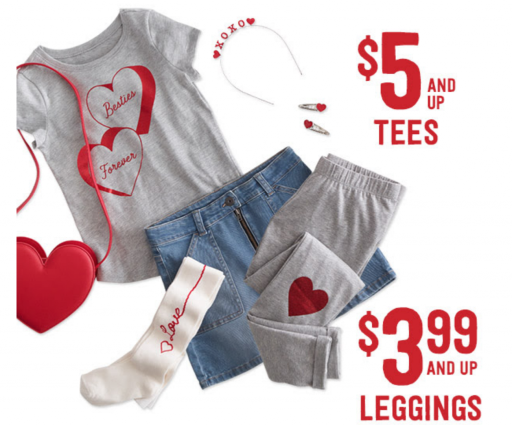Crazy 8: 50% Off The Valentine Shop! Tee’s $5.00, Leggings, $3.99 and More!
