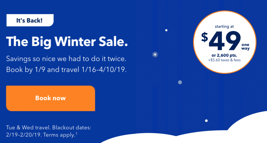 Jet Blue Winter Sale! One Way Airfare As Low As $49!