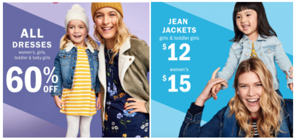 Old Navy: $12 Jean Jackets for Kids $15 For Adults & 60% Off Dresses Today Only!