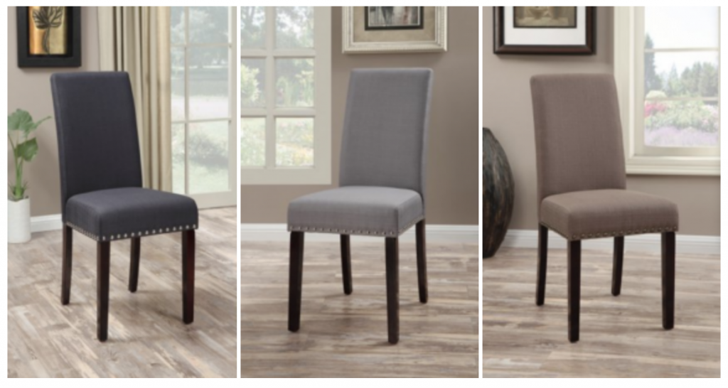 Nail Head Upholstered Dining Chair 2-Pack Just $72.99! (Reg. $142.90)