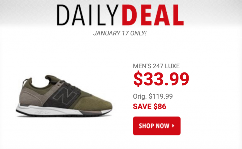 New Balance Mens 247 Luxe Sneakers Just $33.99! (Reg. $119.99)