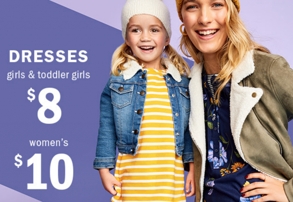 Old Navy: $8 Dresses For Girls & $10 Dresses For Women Today Only!