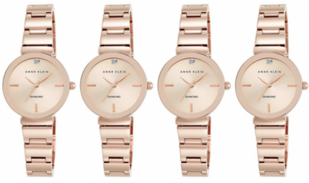 Anne Klein Women’s Diamond Dial Rose Gold Bracelet Watch Just $51.98! Perfect For Valentine’s Day!