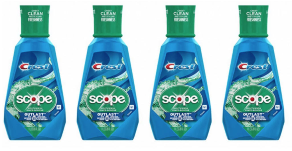 Crest Scope Outlast Mouthwash 33.8oz Just $3.19 As Add-On Item!