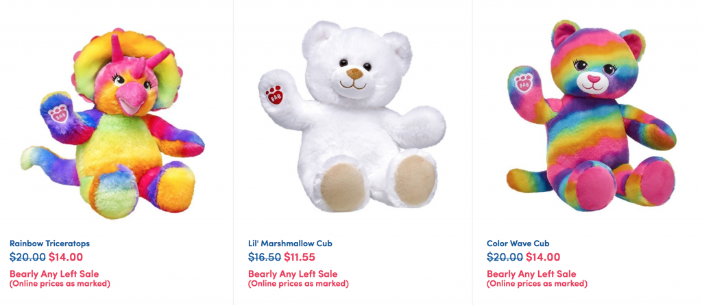 Build-A-Bear Bearly Any Left Sale! Save Up To 60% Off Select Bears!