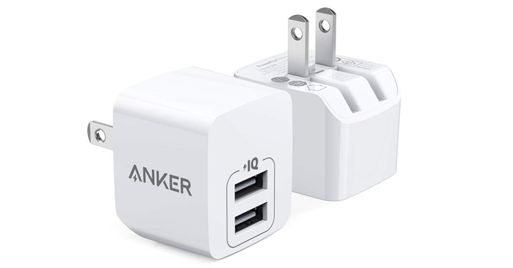 Anker 2-Pack Dual Port 12W Wall Charger with Foldable Plug – Just $11.51!