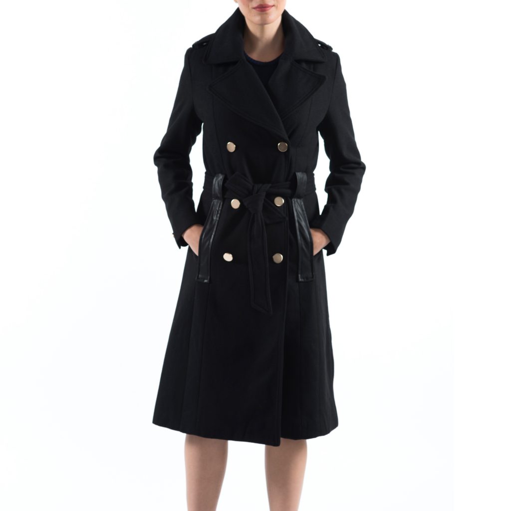 Alpine Swiss Womens Wool Blend Double Breasted Belted Trench Coat—$26.99!