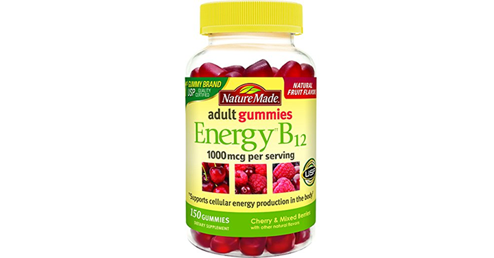 Nature Made Energy B12 Adult Gummies Value Size 150 Count – Just $8.04