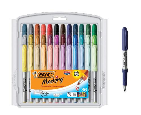 BIC Marking Fashion Permanent Marker, Fine Point, Assorted Colors, 36-Count – Only $12.73!