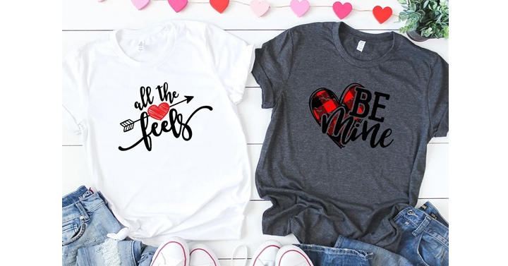 Buffalo Plaid Valentine’s Tees from Jane – Just $14.99! SO CUTE!