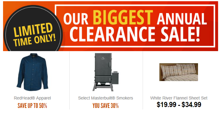 Cabela’s Biggest Annual Clearance Event Going on Now! Save up to 70% off on Camping, Fishing, Boating and More!