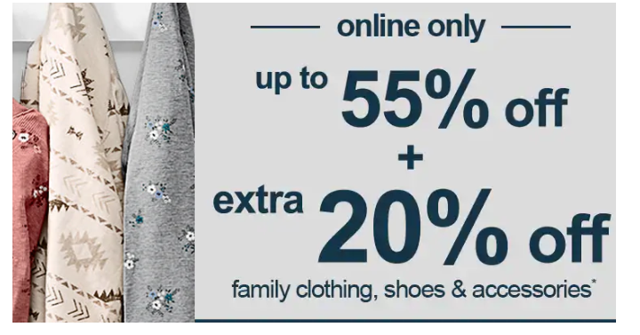 Shopko: Take 55% off + an Extra 20% off Clothing, Accessories & Shoes for the Whole Family!