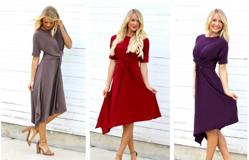 Draped Front Jersey Dress – Only $26.99!