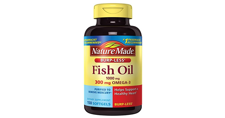 Nature Made Burpless Fish Oil 1000 mg w. Omega-3 300 mg Softgels 150 Count – Just $8.92!