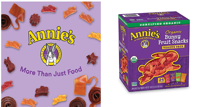 Annie’s Organic Bunny Fruit Snacks, Variety Pack, 24 Pouches Only $9.69 Shipped!