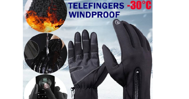 Waterproof Touch Screen Anti-skid Sports Gloves Only $13.99 Shipped!