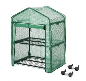 Finether 2-Tier Greenhouse,27″ Wx19 Dx38 H Portable Garden House $42