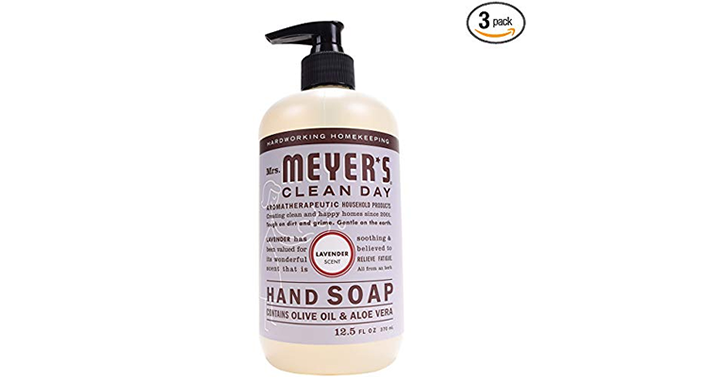 Mrs. Meyer’s Hand Soap Lavender, 12.5 Fluid Ounce – Pack of 3 – Just $5.51! Hot price!
