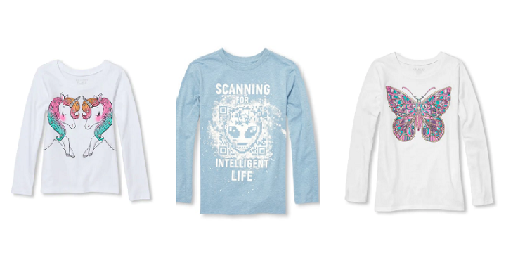 The Children’s Place Long Sleeve Graphic Tee’s as low as $3.80 Shipped!