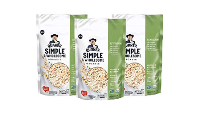 1 lb Quaker Simple & Wholesome Organic Multigrain Hot Cereal 3 pk for Only $8 Shipped!!