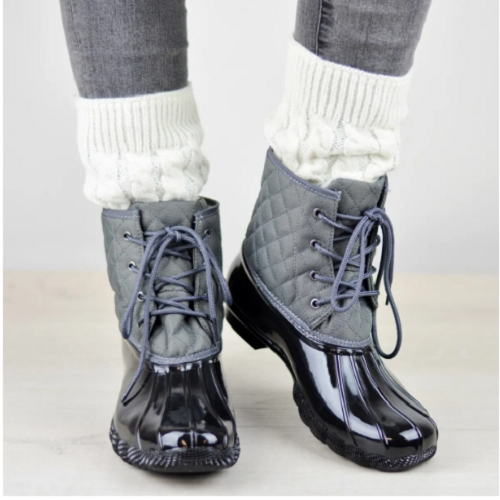 Darling Two-Tone Quilted Boots (Multiple Colors) Only $29.99! (Reg. $100)