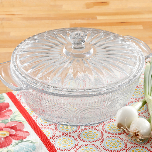 The Pioneer Woman Adeline Glass Casserole Dish with Lid Only $17.99!