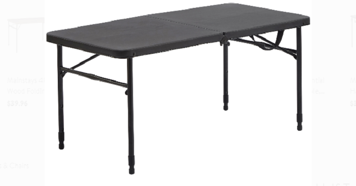 Mainstays 40″ Fold-in-Half Table for Only $27.44! (Reg. $89.44)