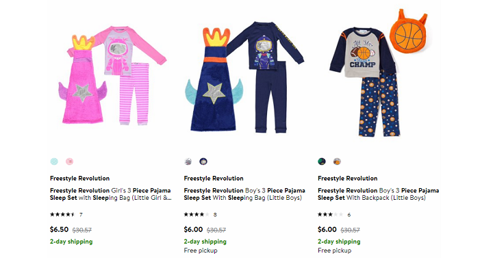 Walmart: Kids 3 Piece Pajama Sleep Set Starting at $6.00!