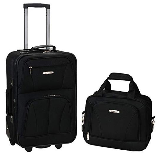 Rockland Luggage 2 Piece Set (Black) – Only $28!