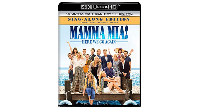 Mamma Mia! Here We Go Again – Sing-Along Edition on 4K Ultra HD + Blu-ray + Digital – Just $11.99!