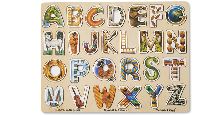 Melissa & Doug Alphabet Art Wooden Puzzle – Just $8.39! One of my favorites!