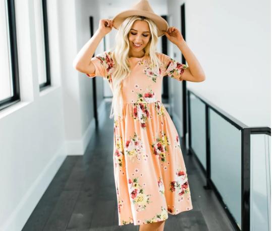 Butter Soft Floral Midi Dress – Only $24.99!