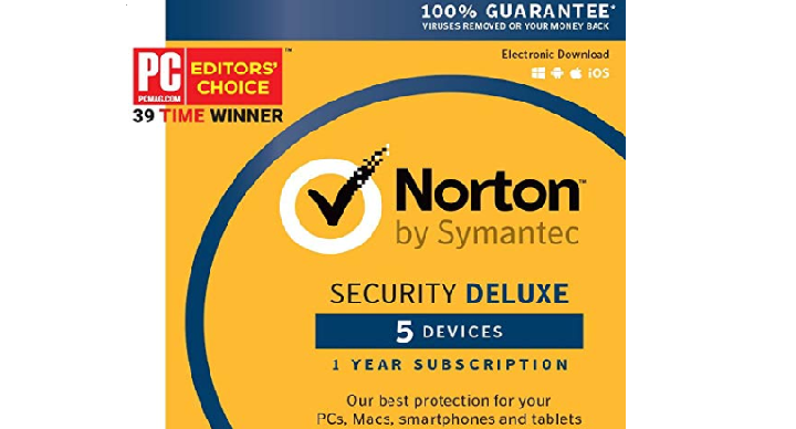 Norton Security Deluxe – 5 Devices Instant Download – 2019 Ready Only $29.99! (Reg. $80)
