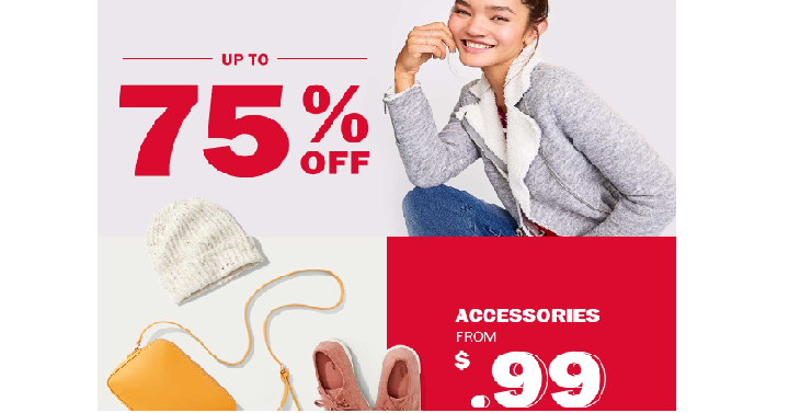 Old Navy: Take up to 75% off for the Whole Family! Prices Start at Only $0.99! Women’s Work Out Tanks Only $6!