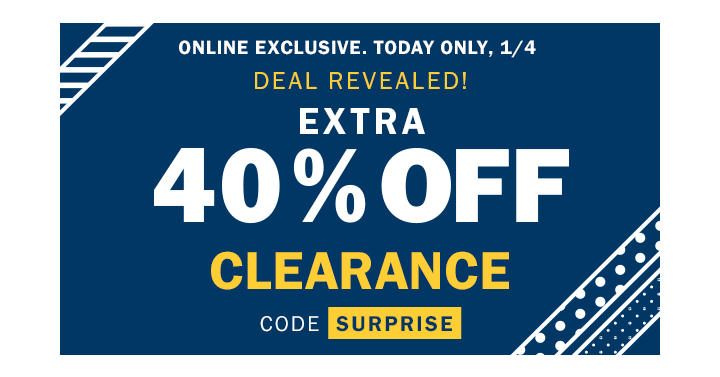 Old Navy Clearance – Up to 75% Off! PLUS EXTRA 40% OFF! Today Only!