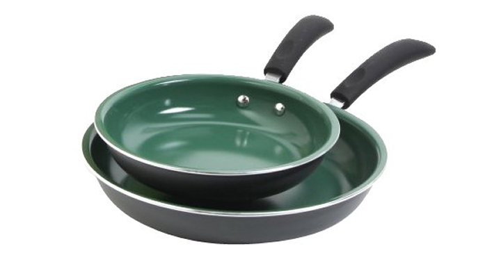 Gibson Home 2-Piece Ceramic Non-Stick Fry Pan Set in Green – Just $12.88!
