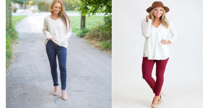 Winter Colored Skinny Pants Only $11.99! (Reg. $40)