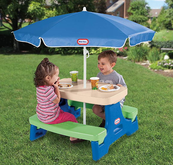 Little Tikes Easy Store Jr. Picnic Table with Umbrella – Only $41.99 Shipped!