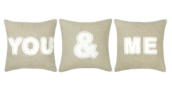 Kohl’s 30% Off! Earn Kohl’s Cash! Stack Codes! FREE Shipping! You & Me 3-pack Throw Pillow Set – Just $14.69!