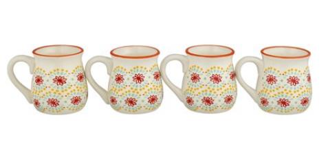 The Pioneer Woman Flea Market Belly Mug (Pack of 4) – Only $9.99!