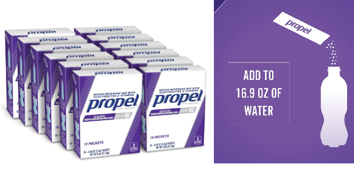 Propel Powder Packets Grape With Electrolytes, Vitamins and No Sugar (120 Count) Only $18.38 Shipped!