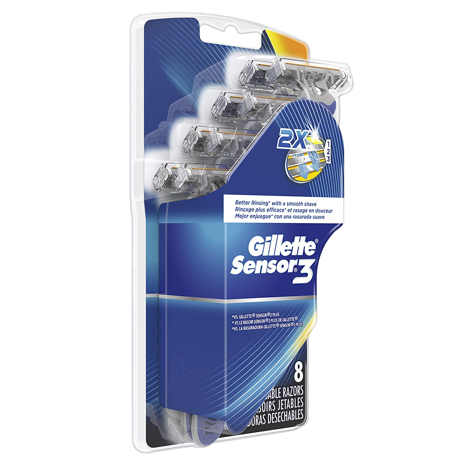 Gillette Sensor3 Men’s Disposable Razor, 8 Count Only $5.54 Shipped!