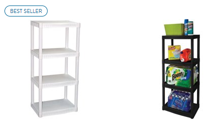 Plano 4-Tier Heavy-Duty Plastic Shelves Down to $14.97!