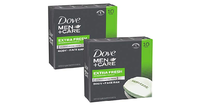 Prime Members! Dove Men+Care Body and Face Bar, Extra Fresh (20 Count) Only $14.26 Shipped!