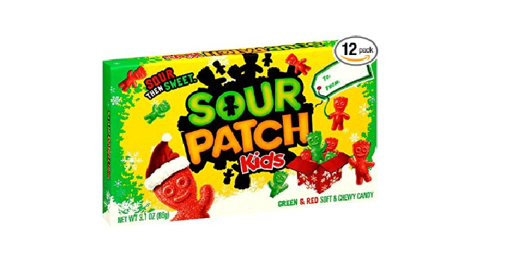 Sour Patch Kids Green & Red Christmas Holiday Gummy Candy (Pack of 12) Only $6.21 Shipped! That’s Only $0.52 Each!