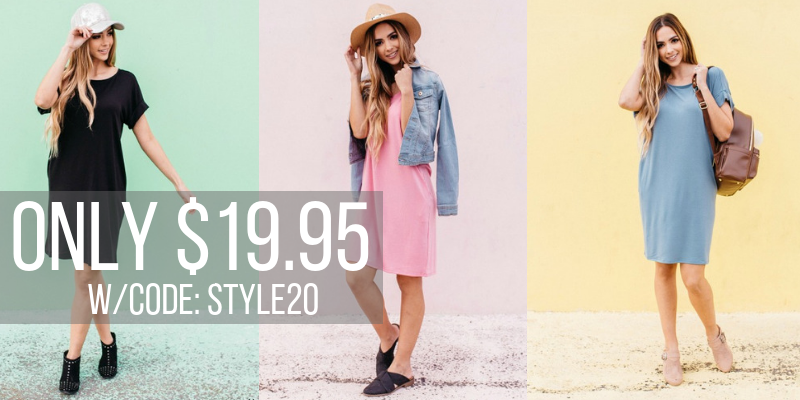 Style Steals at Cents of Style! T-shirt Dresses – $19.95! FREE SHIPPING! So cute!