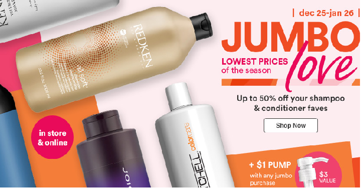 ULTA: Up to 50% off Jumbo Size Shampoo & Conditioner! Includes: TIGI, American Crew, Matrix, Bed Head and More!