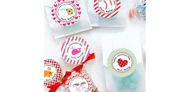 48 Personalized Cutie Valentine Stickers from Jane – Just $6.95!