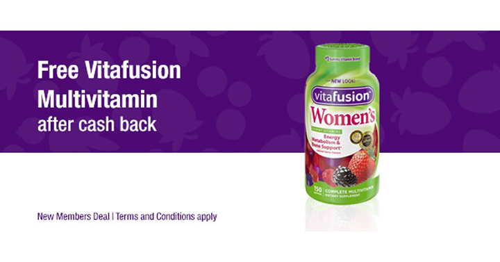 Another Awesome Freebie! Get a FREE Vitafusion Multivitamin from TopCashBack!