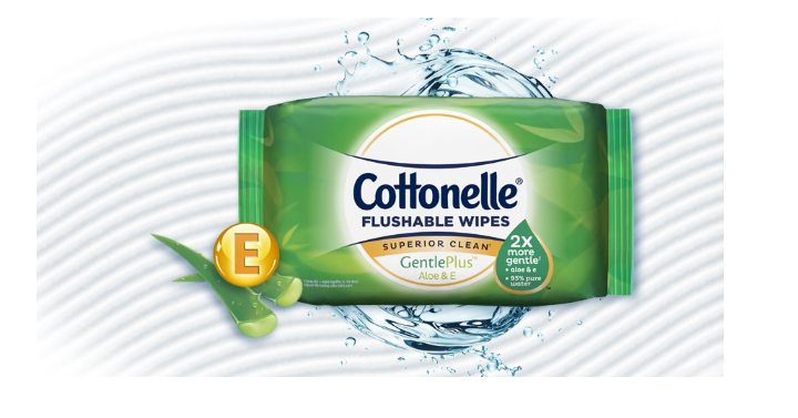 Cottonelle GentlePlus Flushable Wipes with Aloe & Vitamin E (Pack of 6) Only $9.09 Shipped!